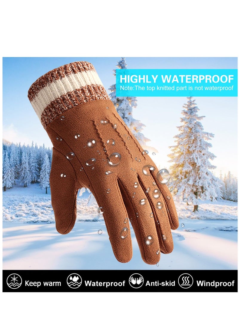 SOLARAE Touchscreen Gloves Winter Gloves,Thermal Gloves Sport Warm and Windproof for Skiing Cycling Women and Men - Image 5
