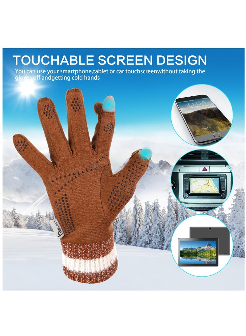 SOLARAE Touchscreen Gloves Winter Gloves,Thermal Gloves Sport Warm and Windproof for Skiing Cycling Women and Men - Image 4
