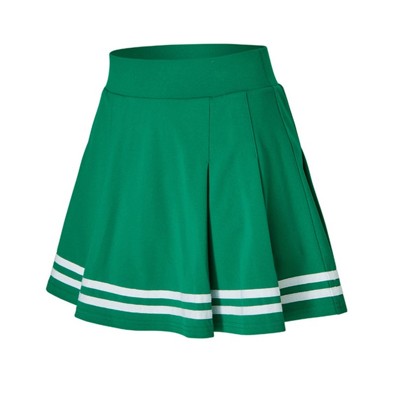 Generic Cross-border Yoga Short Skirt Womens Breathable Anti-glare Fake Two-piece Casual Sports Skirt Outdoor Golf Tennis Pleated Skirt Green 