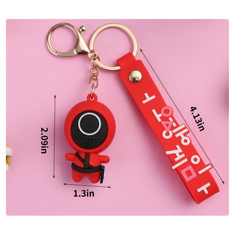 Stylish Ornament Type 7 Stylish Cute Design Key Ring - Sturdy Durable Silicone Metal Snap Hook for Bag Car Decoration Gift Giving - Image 5
