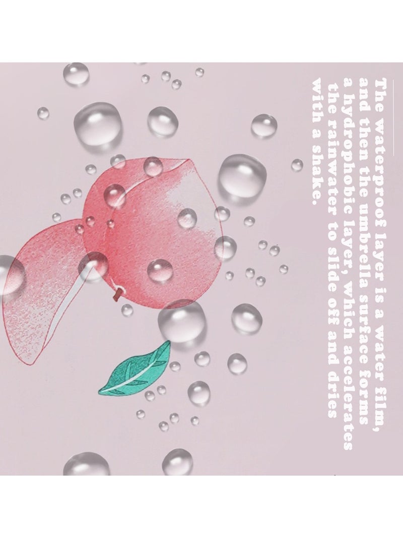 SYOSI مظلات قابلة للطي أوتوماتيكيًا من سلسلة Fruits، مقاومة للمطر والشمس والرياح وخفيفة الوزن ومحمولة للسفر ومظلة واقية من أشعة الشمس فوق البنفسجية ومظلة قابلة للطي مدمجة تفتح وتغلق تلقائيًا قابلة للطي مدمجة للنساء والرجال - Image 3