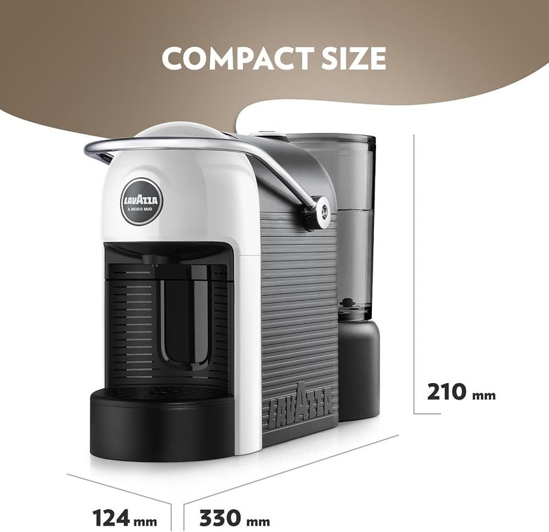 Lavazza, A Modo Mio Jolie EVO, Coffee Capsule Machine, Made from 36% Recycled Plastic, Compatible with A Modo Mio Pods, with Removable Cup Rest, Automatic Shut-Off, 1250 W, 220–240 V, 50–60 Hz, White - Image 4