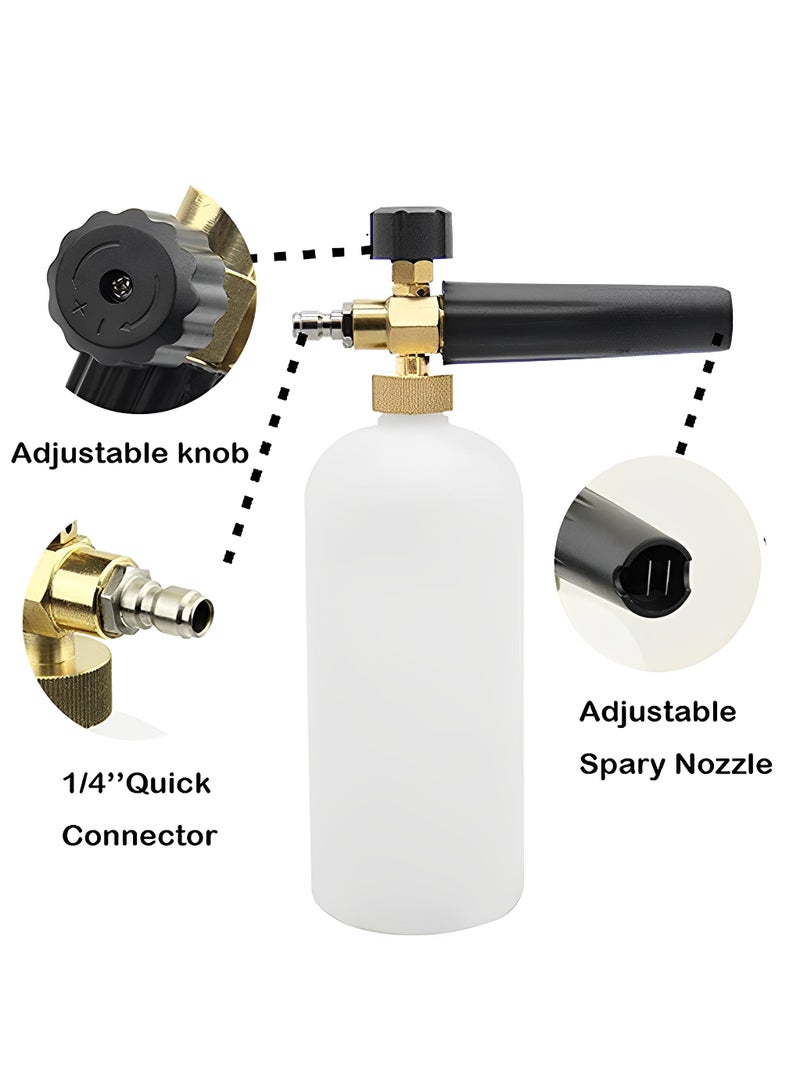 Bukela Pressure Washer Kit High Pressure Cleaning Gun Portable Handheld Car Washer Foam Gun Car Wash Spray Jet Bottle Household Washing Sprayer with 5 Spray Nozzles - Image 5