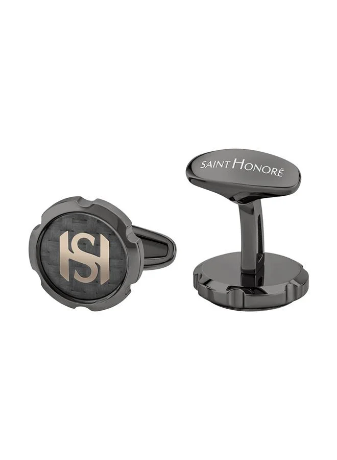 Saint Honore Paris Gunmetal Metal Cufflinks for Men