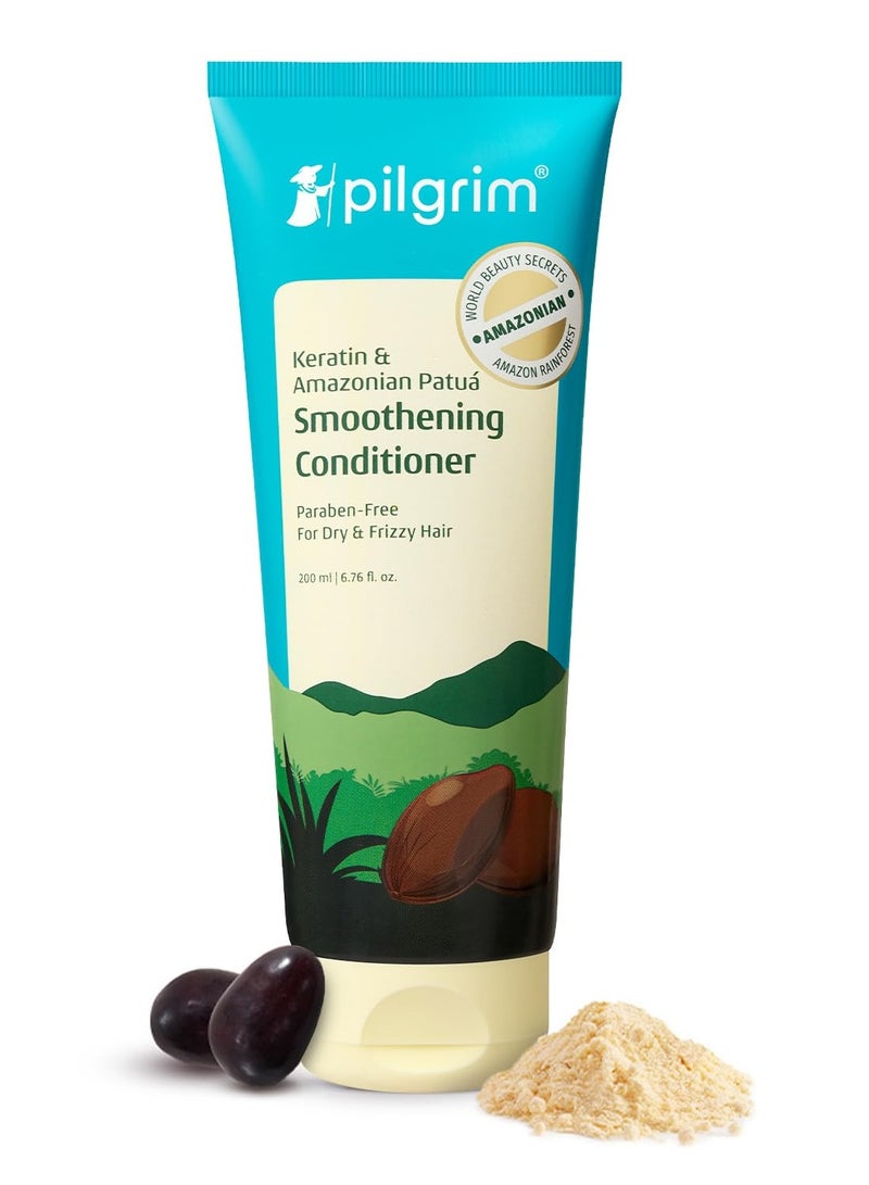 Pilgrim Amazonian Patuá & Keratin Hair Smoothing Conditioner-Unscented- For Dry & Frizzy Hair With Sacha Inchi|Hair Conditioner For Smooth & Silky Hair|Silicone Free|Women & Men|200 Millilitre - Image 1