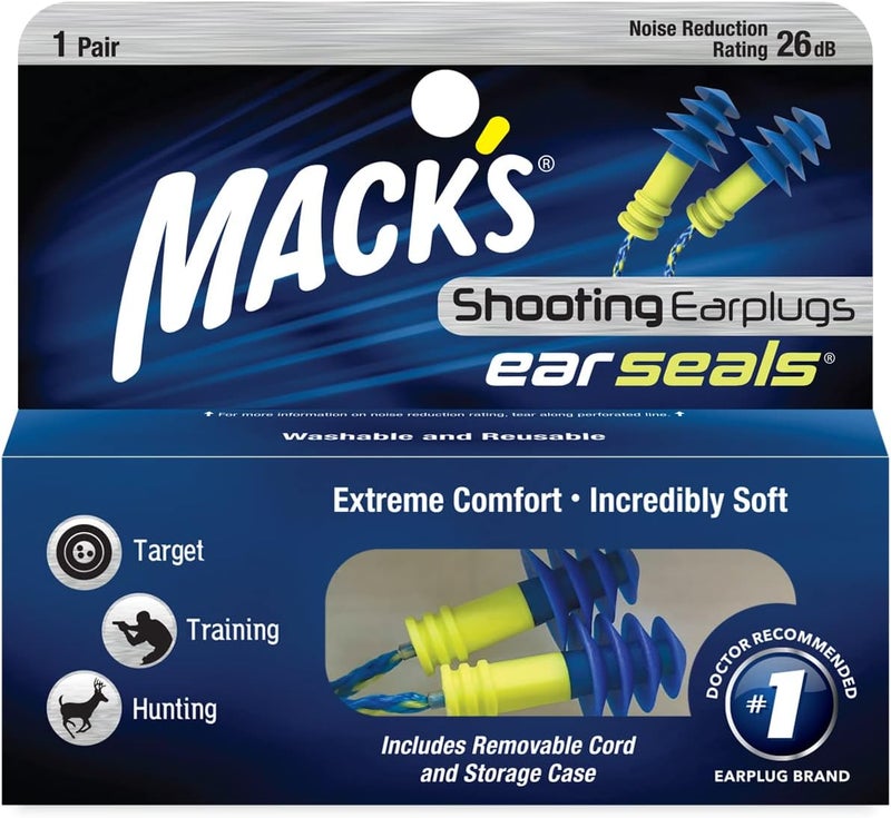 Mack's Shooting Earplugs with Cord - Image 1