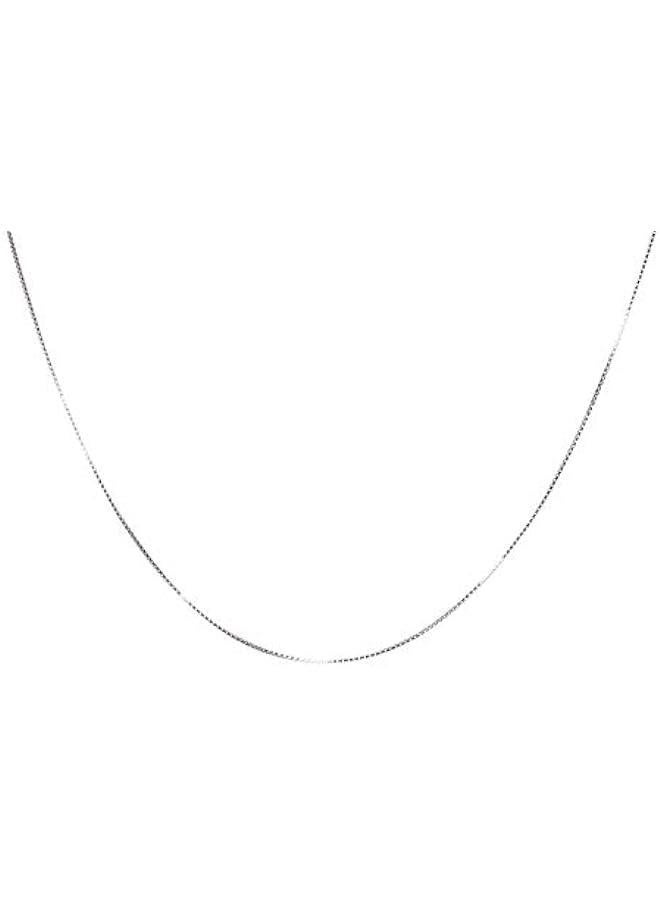 سلسلة من الفضة الإسترلينية عيار 925 بقطر 0.8 مم - سلسلة قلادة إيطالية - صغيرة ورقيقة وقوية - سعر وجودة مناسبين 14-30 (نمط مشبك 16 بوصة عشوائي) - Image 1