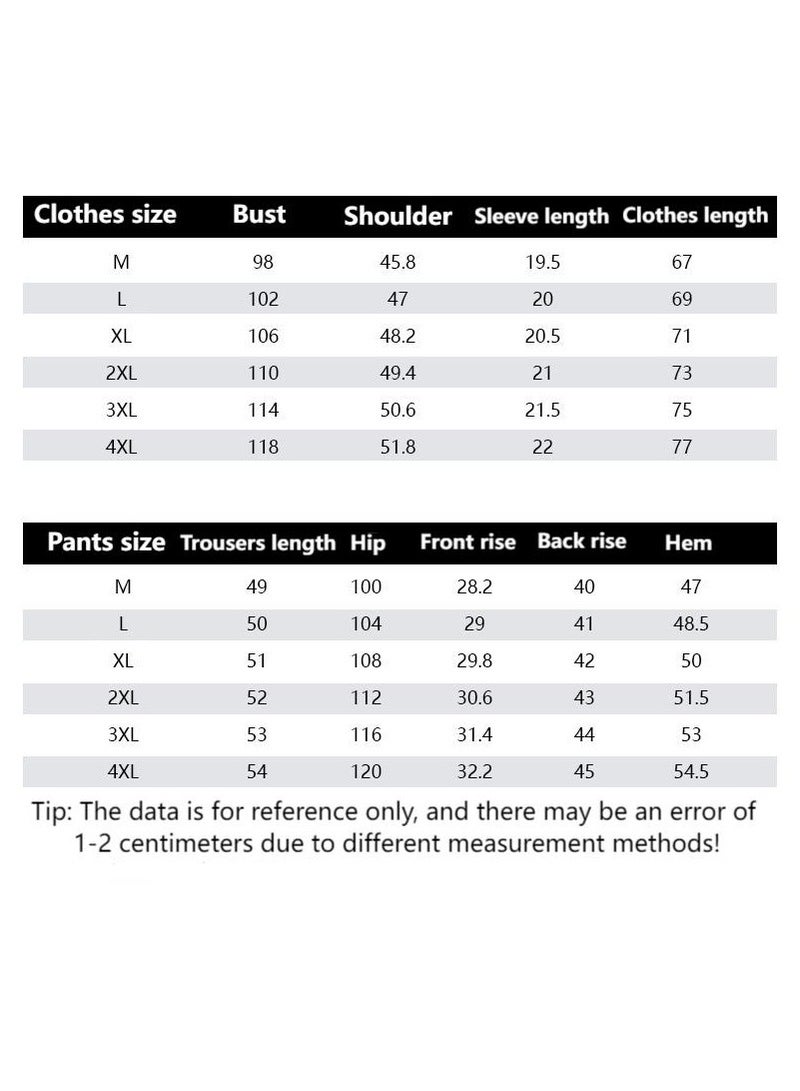 Men's Fashionable Summer Casual Breathable Short Sleeved Shorts Set  - Image 3