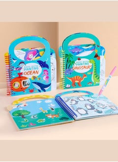 Generic Water Drawing Kids Magic Color Books, with Pen Learning Playing Toys Presents Reusable Drawing Book, Kids Gift Kindergarden for Home and Kindergarden, Green  - Image 4