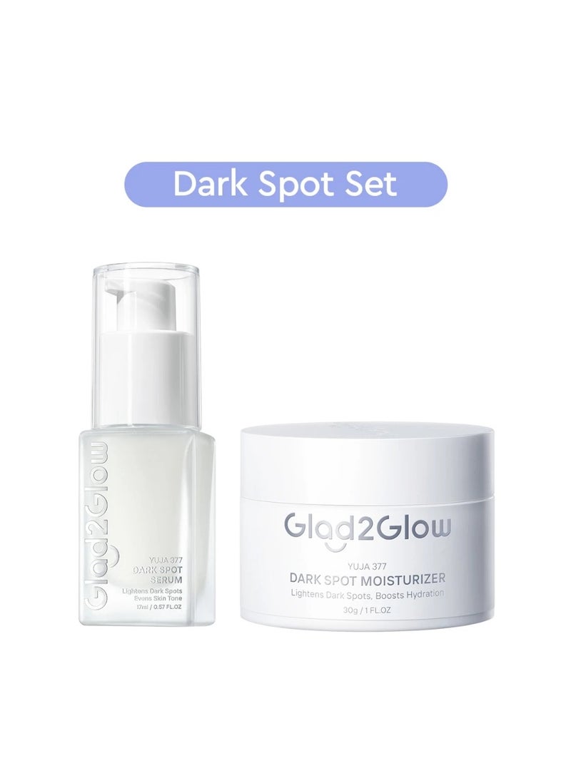 Glad2Glow Yuja Symwhite 377 Dark Spot Moisturizer & Serum Set (30ml Moisturizer + 17ml Serum) - Whitening, Fade Dark Spots & Brighten Skin - Image 1