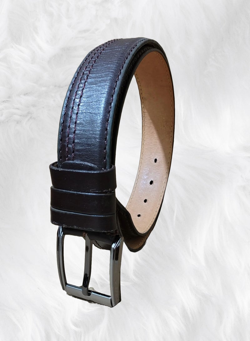 MLR Genuine leather men's belt - Brown Color - Image 2