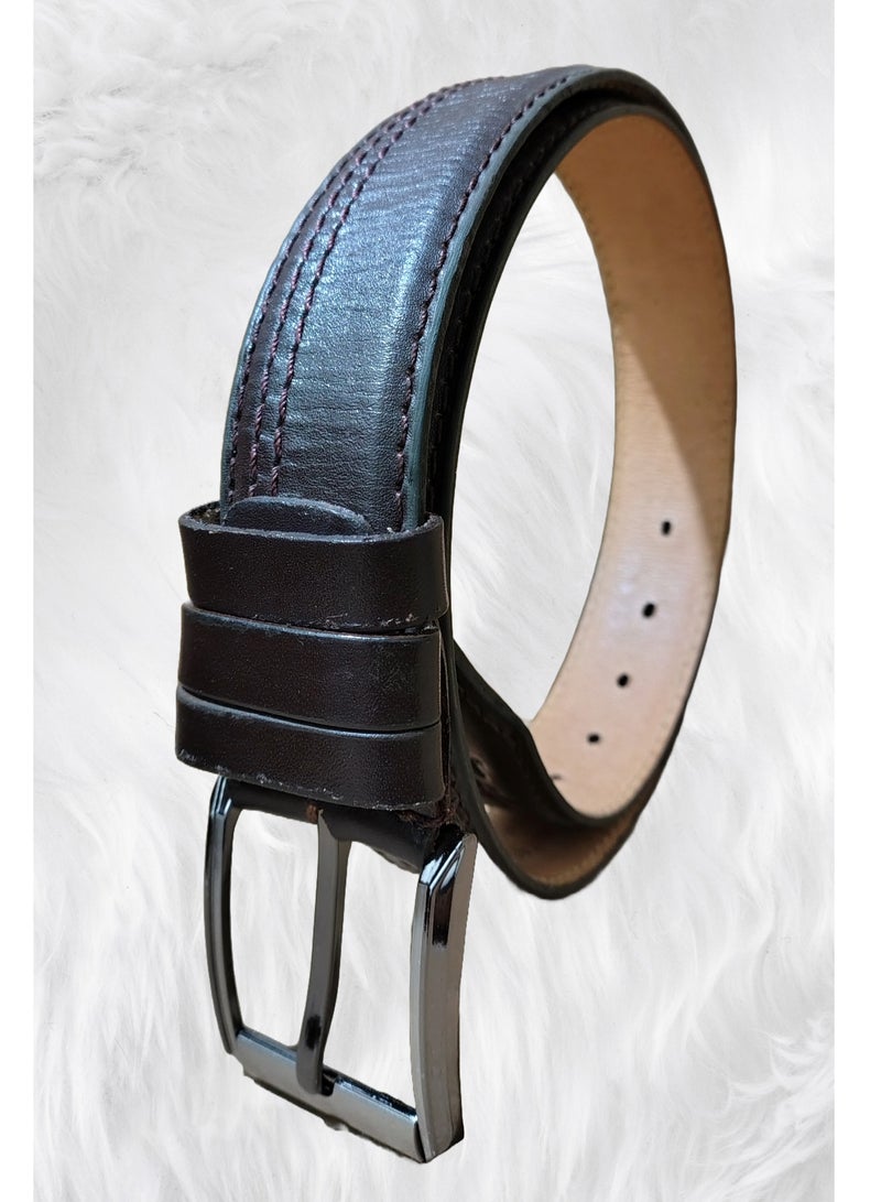 MLR Genuine leather men's belt - Brown Color - Image 3