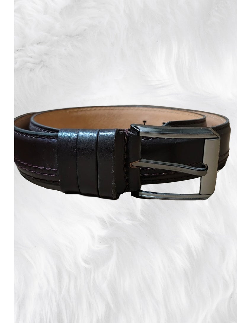 MLR Genuine leather men's belt - Brown Color - Image 4