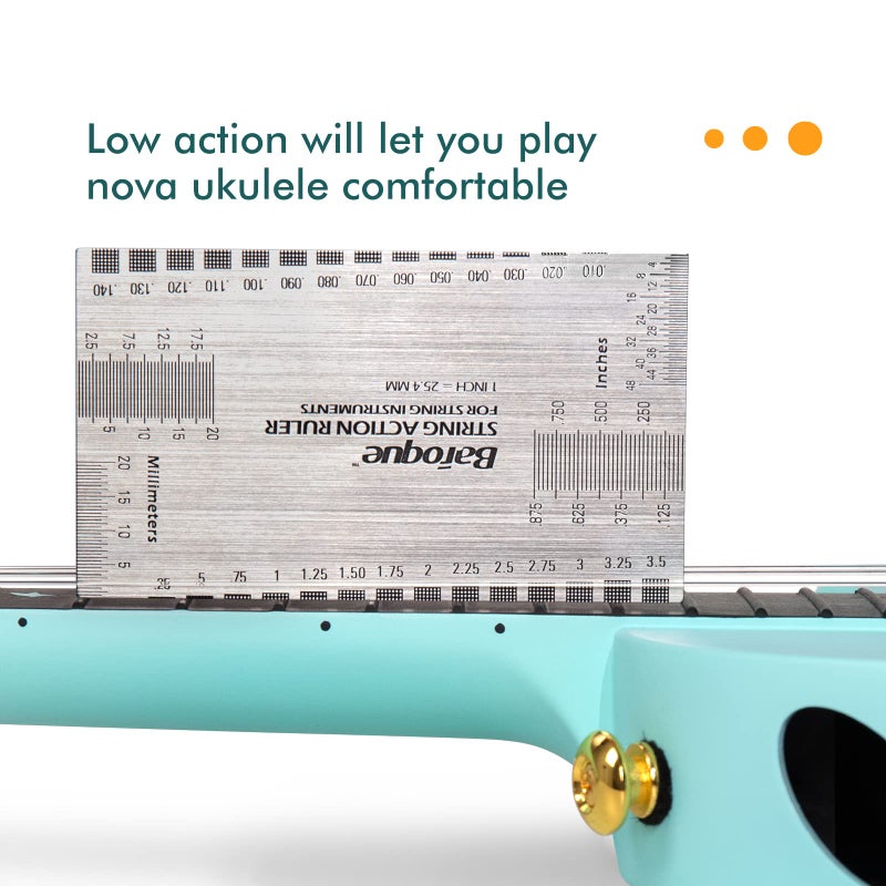 Enya Concert Ukulele Nova U 23â€™â€™ Carbon Fiber Travel Ukulele with Beginner Kit includes online lessons, case, strap, capo and strings (Blue) - Image 5