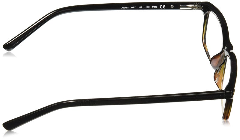 kate spade new york Women's Jodie 2 Rectangular Reading Glasses, BLK HAVAN, 50 mm + 1.5 - Image 3