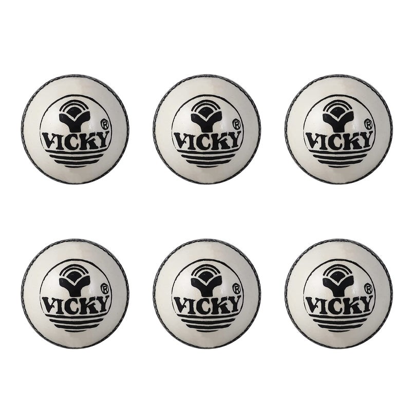 VICKY Jet Red Cricket Ball Constructed with Alumtanned Large Thick Leather Suits Every Balling Style Ideal for Professional Use - Image 1