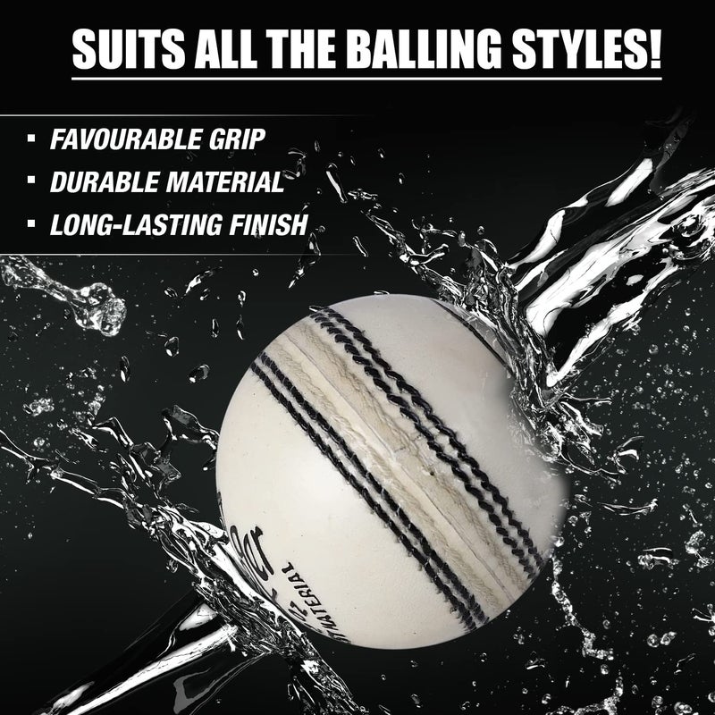 VICKY Jet Red Cricket Ball Constructed with Alumtanned Large Thick Leather Suits Every Balling Style Ideal for Professional Use - Image 5