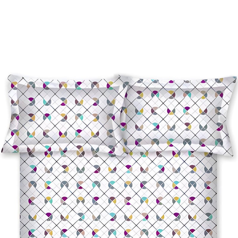 Bombay Dyeing Epigram Collection Queen Size Bedsheet 120 TC, 100% Pure Cotton Premium Bedsheet with 2 Pillow Covers | 2.24 M X 2.54 M | - Image 3