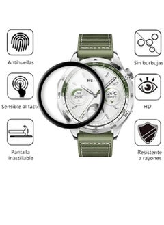 ZOOMEE Protective HD Clarity Anti-Scratch Bubble-Free Dust-Free Premium Tempered Glass Screen Protector For Huawei Watch GT 4 46mm  - Image 5