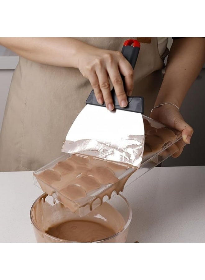 Stainless Steel Coating Spatula for Chocolate, Scraper & Thermostat Spatula - Professional Grade, Heat Resistant, for Baking, Pastry Making, Ideal for Bakers & Confectioners - Image 3