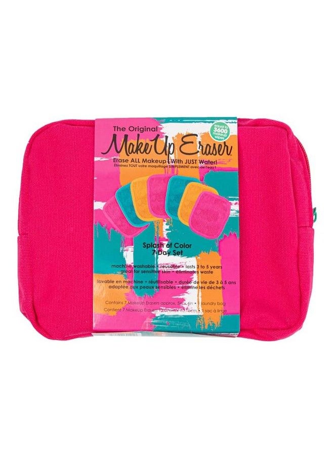 Makeup Eraser Splash Of Color 7 Day Set Erase All Makeup With Just Water Including Waterproof Mascara Eyeliner Foundation Lipstick And More  - Image 4