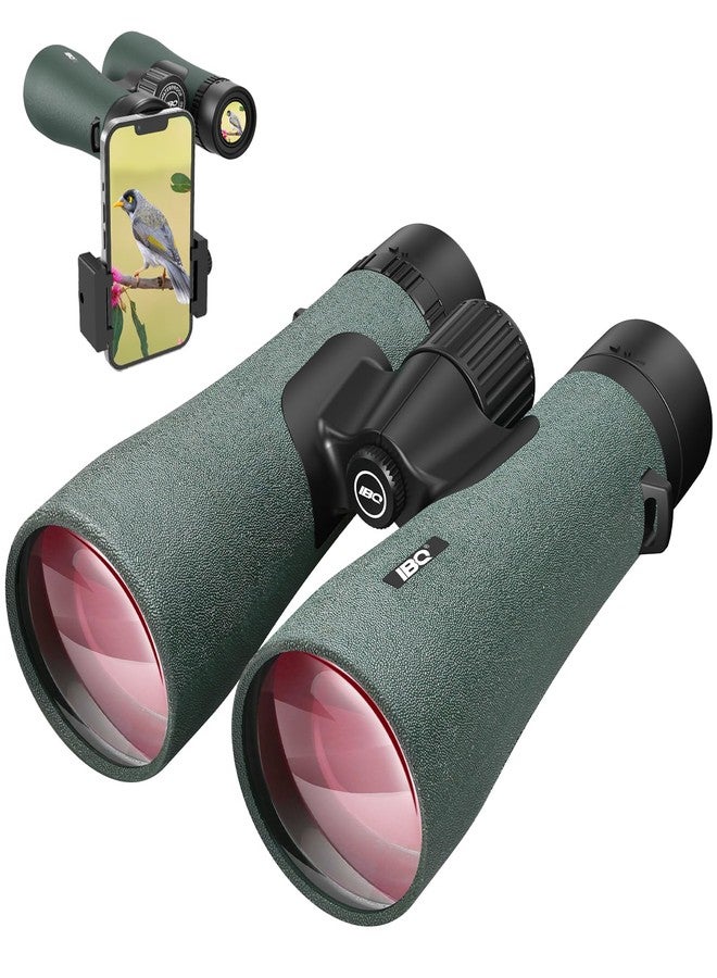 IBQ 12x50 UHD Binoculars for Adults High Powered with Upgraded Phone Adapter - Large View, Lightweight, IPX7 Waterproof - Binoculars for Hunting Bird Watching Travel Cruise - Image 1