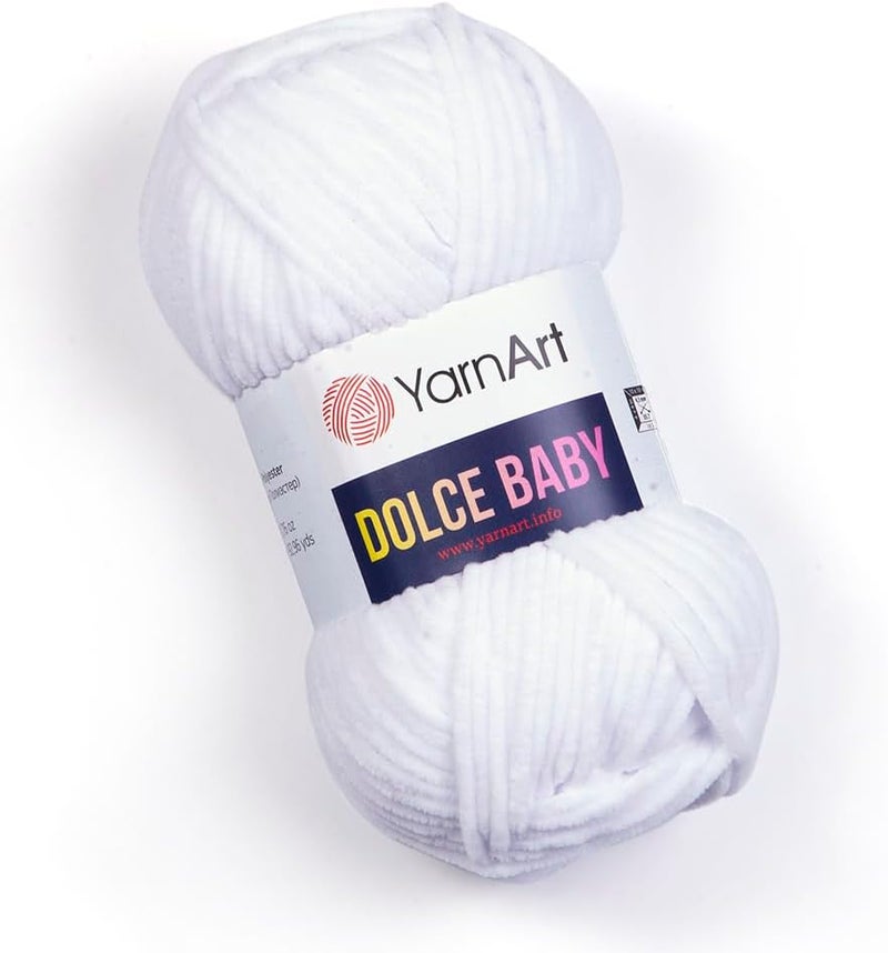 YarnArt Yarnart Dolce Baby Yarn by yarnart Soft Chenille Velvet Medium Moyen Medio Yarn Blanket amigurumi Crochet Yarn 50 Gram 176 oz 93 Yards 741 - Image 1