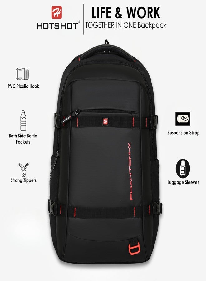 HOT SHOT PHANTOM-X,Detachable Key Ring,Trolley sleeve,Suspension straps,laptop backpack for men,bag for men,office&college,32L for men & women - Image 2