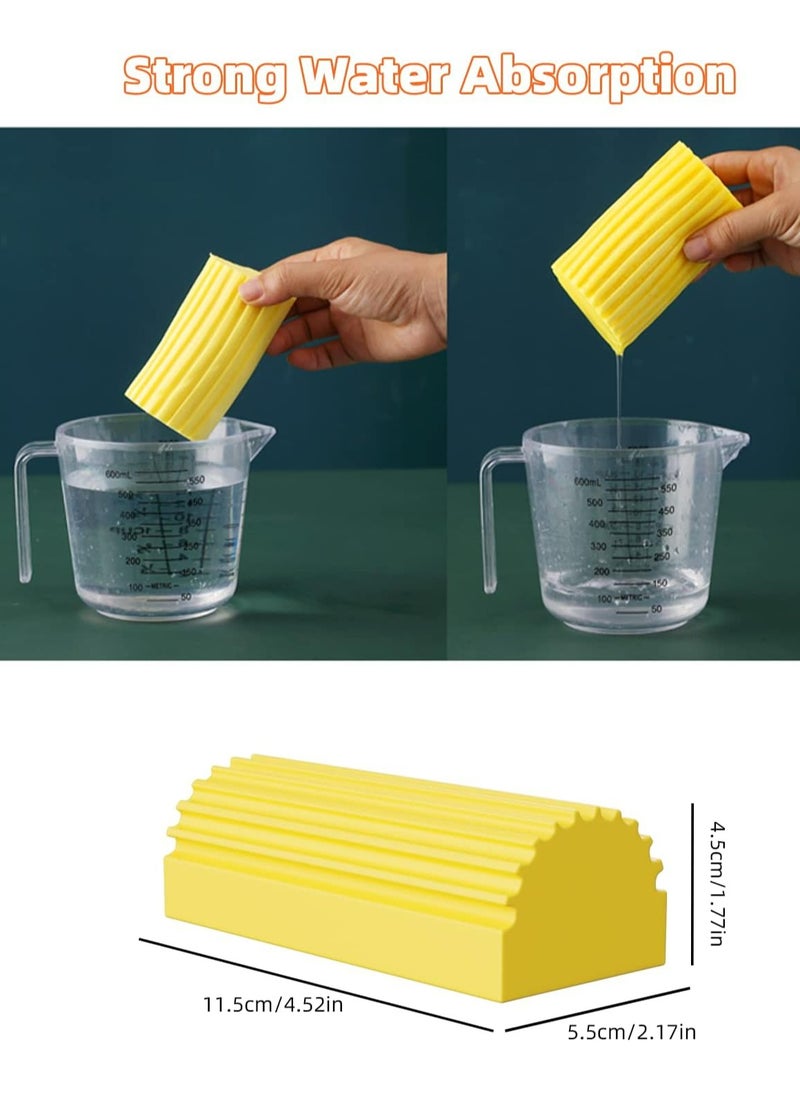 Oasisgalore - 4Pcs Magic Eraser Damp Duster Sponge Blind Cleaner Duster Tool，Reusable Dusters for Cleaning Glass Mirrors Window - Image 1