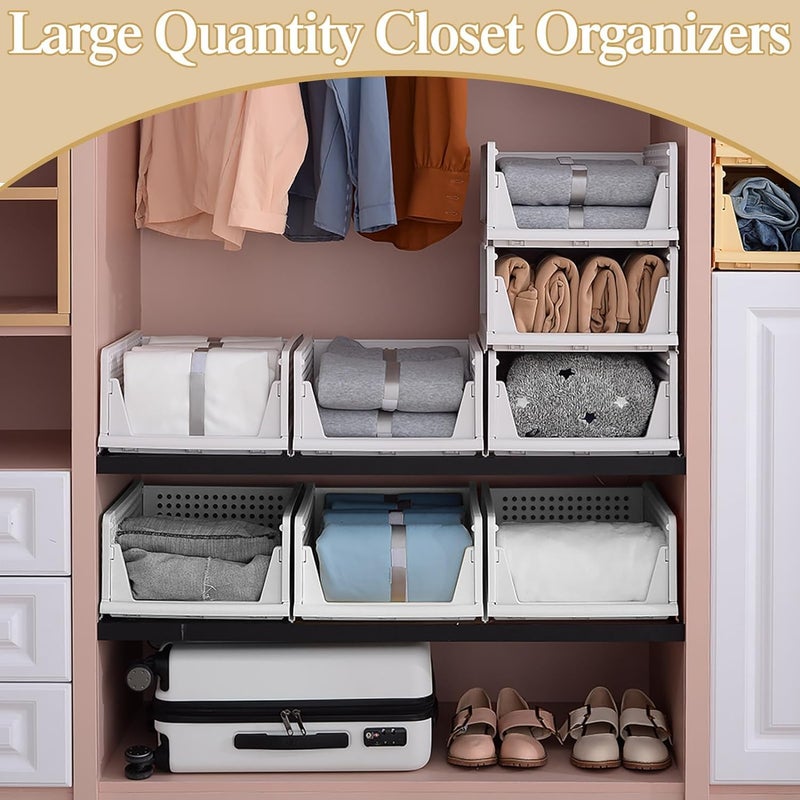 Golden Bird Golden bird Large Clothes Organizer For Wardrobe Cupboard Organizer For Clothes Foldable And Stackable Closet Organizer Storage Box For Clothes storage drawer Space Organizer For Cupboard - Image 4