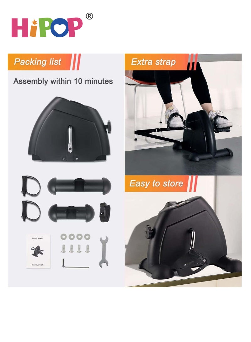 HIPOP Mini Exercise Bike, HIPOP Under Desk Bike Pedal Exerciser Portable Foot Cycle Arm & Leg Peddler Machine with LCD Screen Displays - Image 3