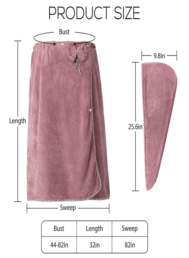 OneDream Plus Size Towel Wrap for Women, Adjustable Towel Wrap Women with Hair Towel (XXL-XXXXL), Bath Towel Dress After Shower, Large Spa Towels for Body Purple - Image 3