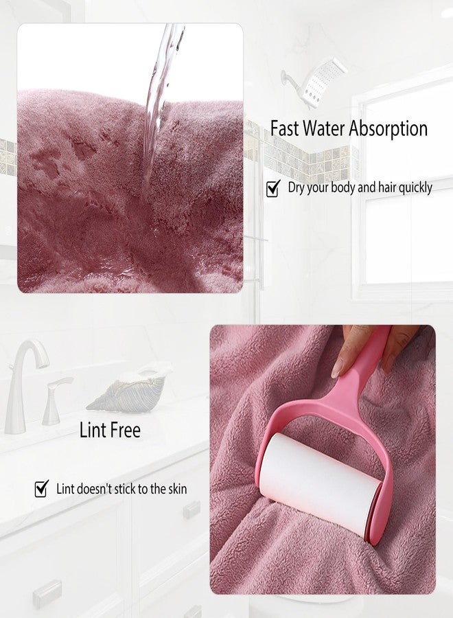 OneDream Plus Size Towel Wrap for Women, Adjustable Towel Wrap Women with Hair Towel (XXL-XXXXL), Bath Towel Dress After Shower, Large Spa Towels for Body Purple - Image 4