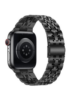 Tasikar Band Compatible with Apple Watch Band 49mm 46mm(Series 10) 45mm 44mm 42mm Men Women Strap Solid Stainless Steel Metal Bracelet Compatible with iWatch SE Series10 9 8 7 6 5 4 3, Black  - Image 3