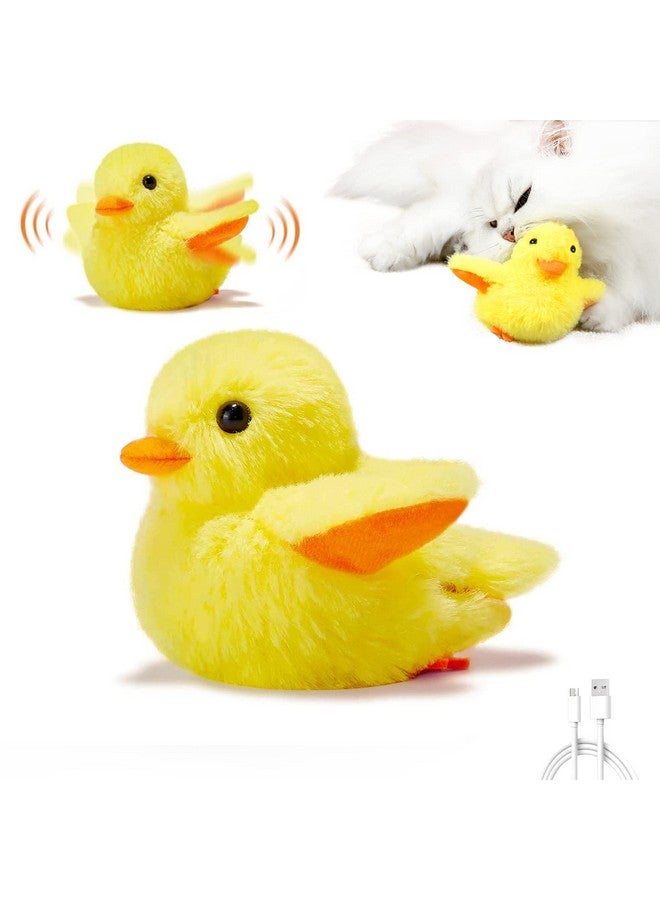 Petgravity Flapping Wings Cat Toys - Interactive Squeaking Catnip Toys for Cats with Real Chirping Duck Sound - Fun Kitty Kitten Catnip Toys for Cat Exercise - Plush Duck - Image 1