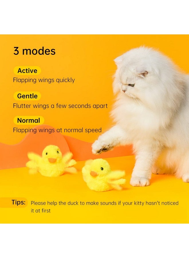 Petgravity Flapping Wings Cat Toys - Interactive Squeaking Catnip Toys for Cats with Real Chirping Duck Sound - Fun Kitty Kitten Catnip Toys for Cat Exercise - Plush Duck - Image 3