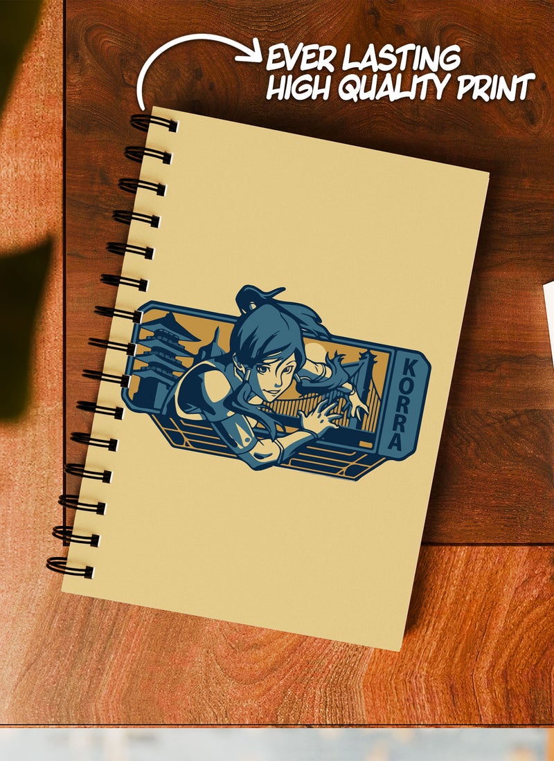 LOUD UNIVERSE The Legend of Korra Jar The Legend of Korra Lined Writing Journal Art Deco Style Wirebound Spiral Notebook Avatar Korra Anime Manga Series-American Anime - Image 2