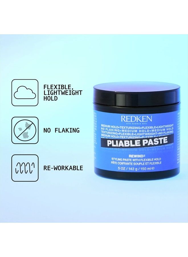 REDKEN معجون تصفيف الشعر من ريدكن بليبل | ثبات مرن | يضيف قوام خفيف ومرن ورطوبة | لمسة طبيعية | بدون تقشر | تحكم متوسط في الثبات | لجميع أنواع الشعر | 5 أونصات - Image 4
