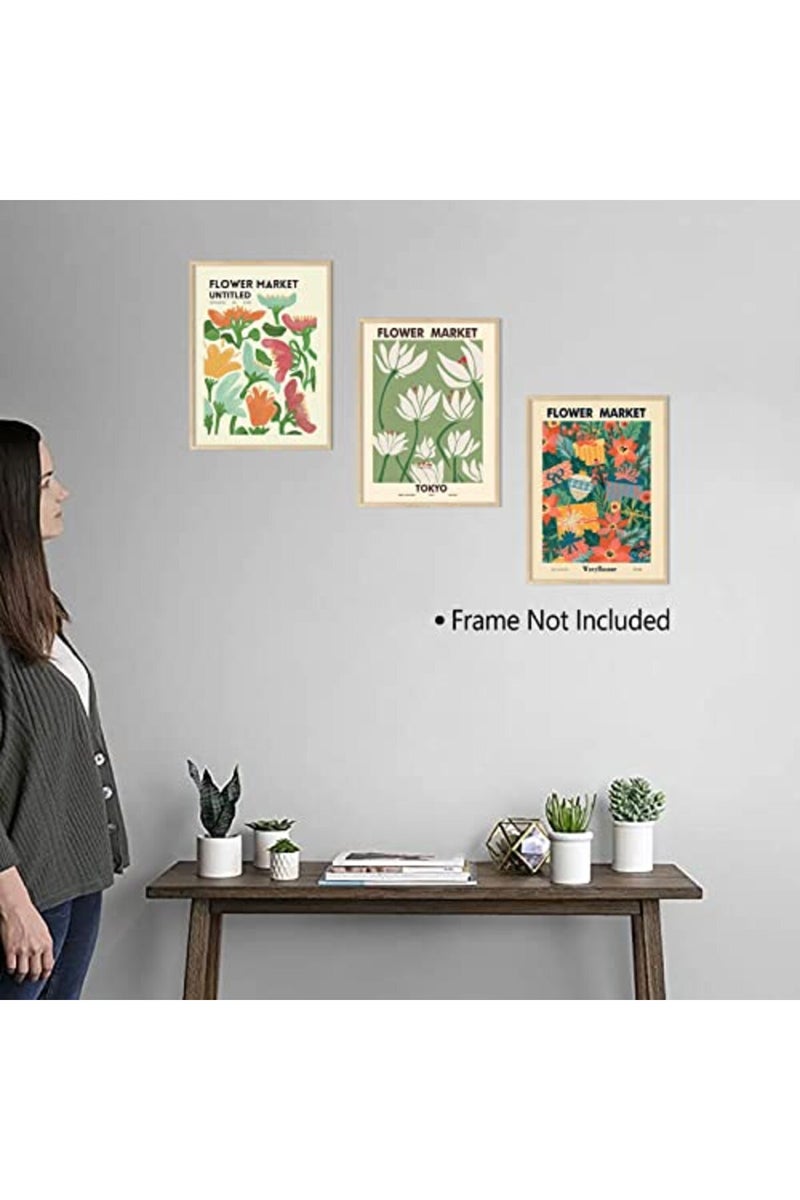 LIYAOLI Flower Market Poster 12 x 16 inch Set of 6 Unframed Art Prints Matisse Prints Colorful Floral Wall Decor for Wall Living Room Bathroom Decoration - Image 2