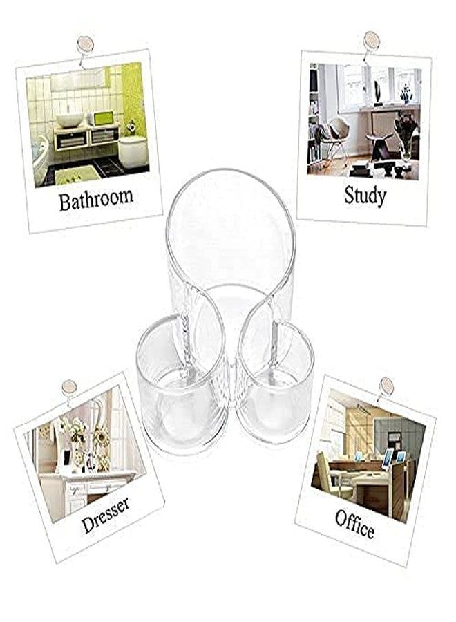 Sukhrup Acrylic Material S Shape Cosmetic Transparent Luxury Makeup Organizer For Woman | Lipstick Holder | Nail Polish | Eyebrow Pencil Storage Box | Display Stand Holder | Stationary Holder Home - Image 5
