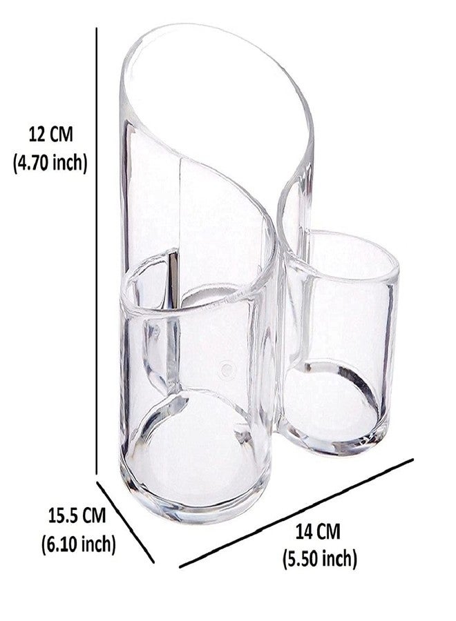 Sukhrup Acrylic Material S Shape Cosmetic Transparent Luxury Makeup Organizer For Woman | Lipstick Holder | Nail Polish | Eyebrow Pencil Storage Box | Display Stand Holder | Stationary Holder Home - Image 4
