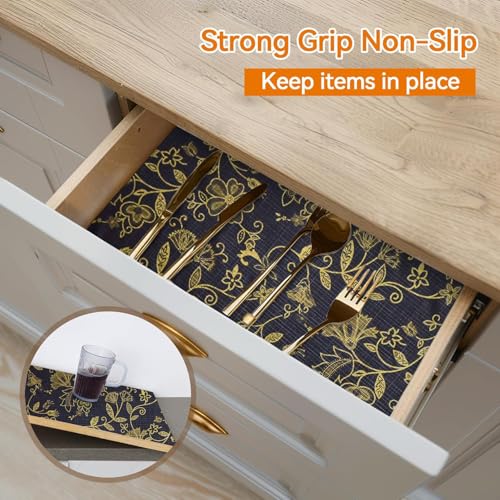 Vocal Store Anti-Slip Kitchen Cabinet Drawer Shelf Mat Liner Sheets Textured Multipurpose 10 Meter Roll, Brown - CDOJ9-P21-10M - Image 2