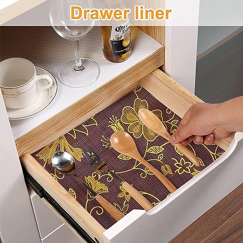Vocal Store Anti-Slip Kitchen Cabinet Drawer Shelf Mat Liner Sheets Textured Multipurpose 10 Meter Roll, Brown - CDOJ9-P21-10M - Image 5