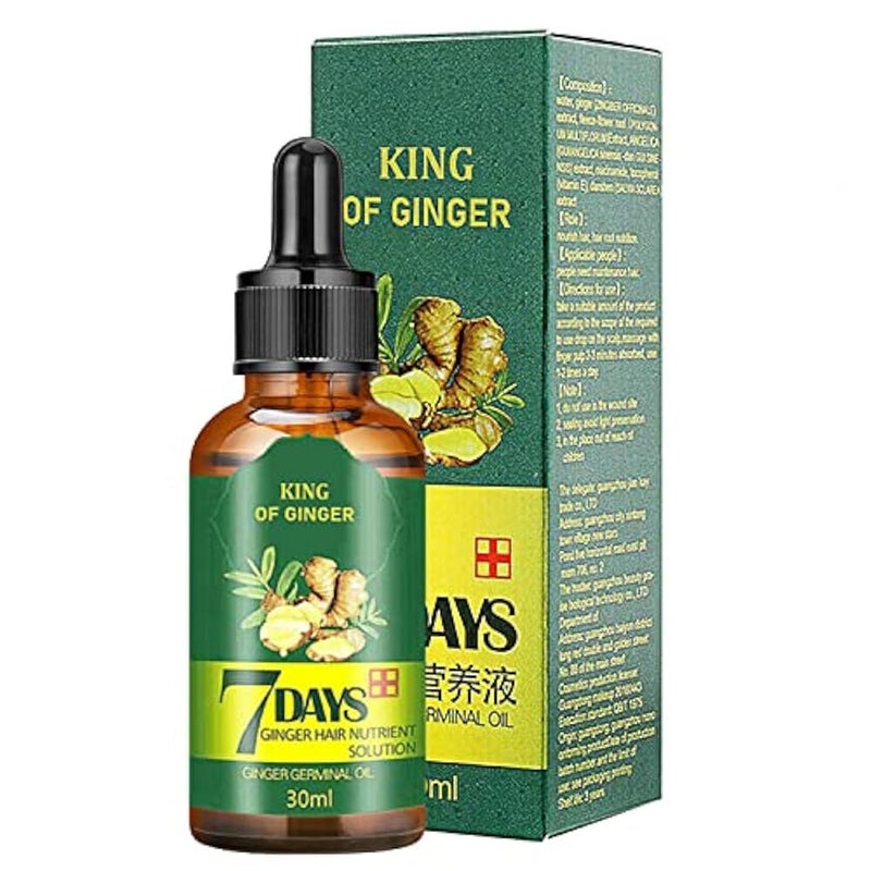 TSSPLUS NEW Arrive Hair Regrow 7 Day,Hair follicle regrowth,Ginger Essential Oil,Ginger Germinal Serum Essence Oil Loss Treatement Growth,grow hair serum,ginger hair growth oil,hair longer(30ML) - Image 1