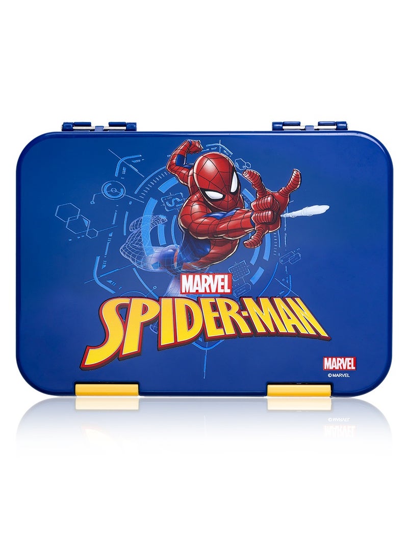 Eazy Kids - Marvel Spider - Man 6 , 4 Compartment Convertible Bento Tritan Lunch Box - Blue - Image 1