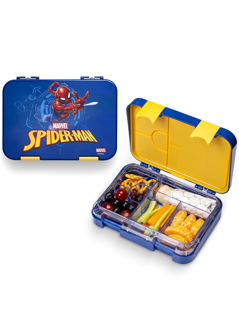 Eazy Kids - Marvel Spider - Man 6 , 4 Compartment Convertible Bento Tritan Lunch Box - Blue - Image 1