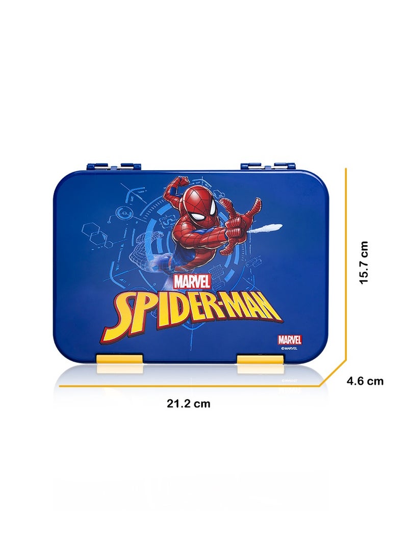 Eazy Kids - Marvel Spider - Man 6 , 4 Compartment Convertible Bento Tritan Lunch Box - Blue - Image 1