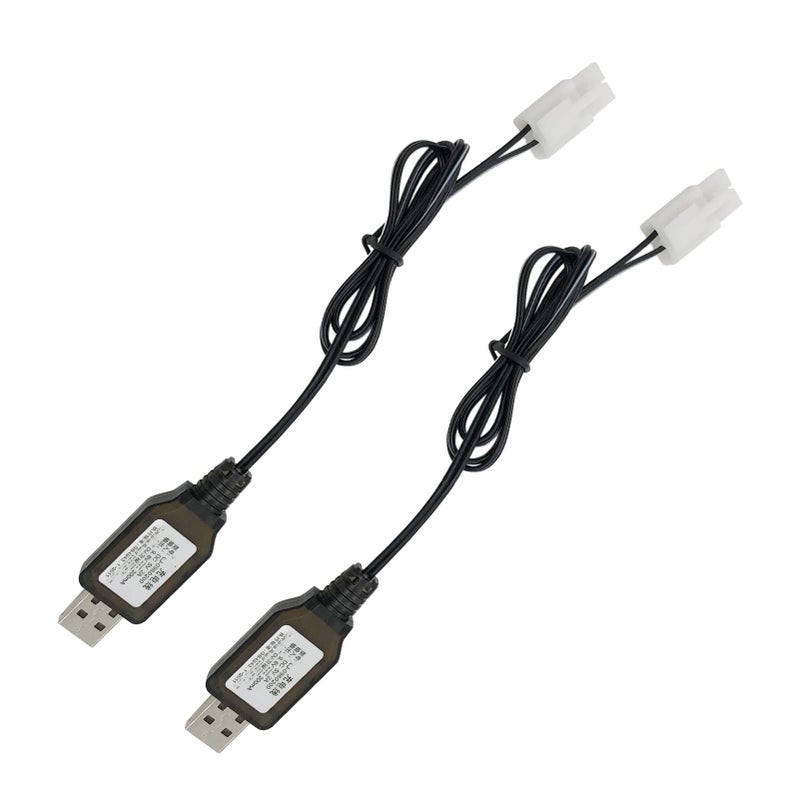 PDEEY Charger Replacement for Nerf Rival - 9.6V Tamiya Connector RC Car Airsoft NiCd Battery Charging Cable, 2 pcs - Image 1