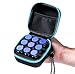 Moyite 9 Vials Holder Insulin Peptide Vial Case for Fridge with Hand Strap Fits 5ml 10ml Vial for Peptide GLP1 and Insulin Storage Not Fit Tall 10ml VialBlack and Blue Zipper - Image 1
