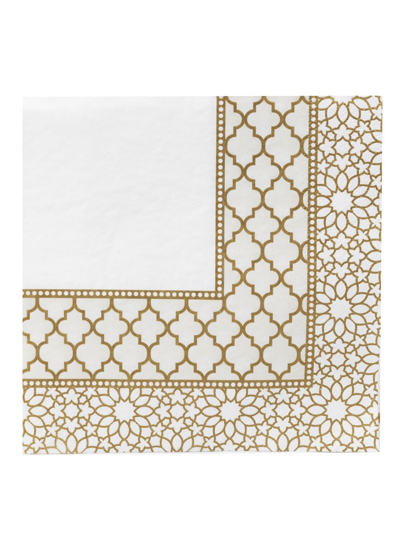 Talking Tables Talking Tables Eid Party Porcelain Gold Paper Napkins 21pack  - Image 3